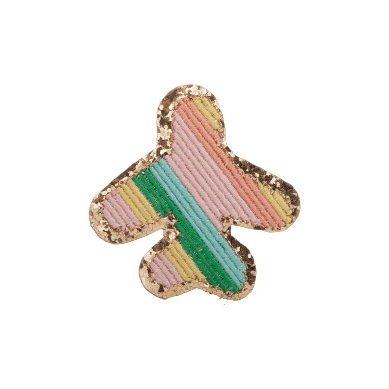 Airplane Patch 4.5cm Gold Border