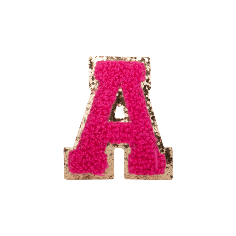 Bright Pink Large Letter Patch
