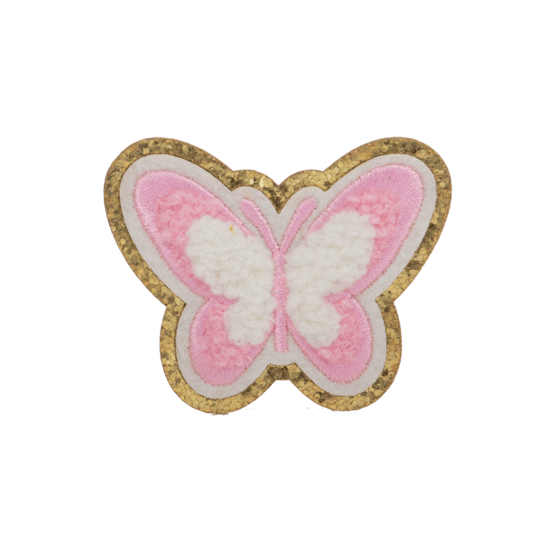 Butterfly Patch 4.5cm Gold Border