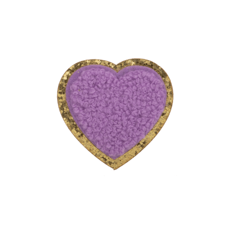 Heart Patch 4.5cm Gold Border