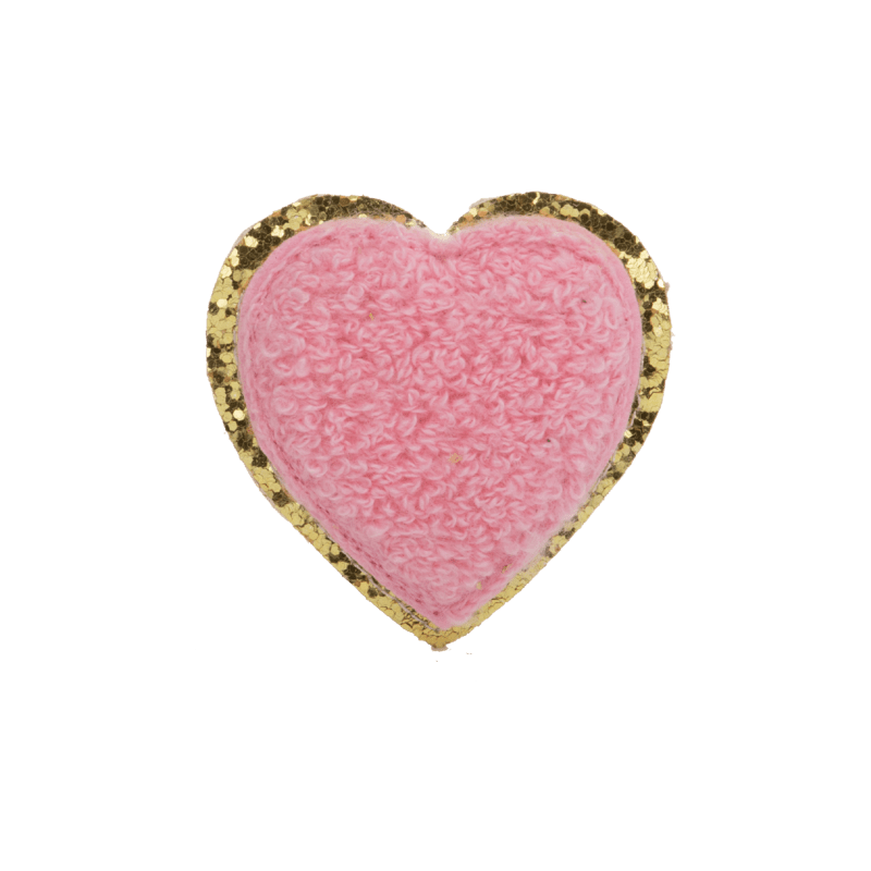 Heart Patch 4.5cm Gold Border
