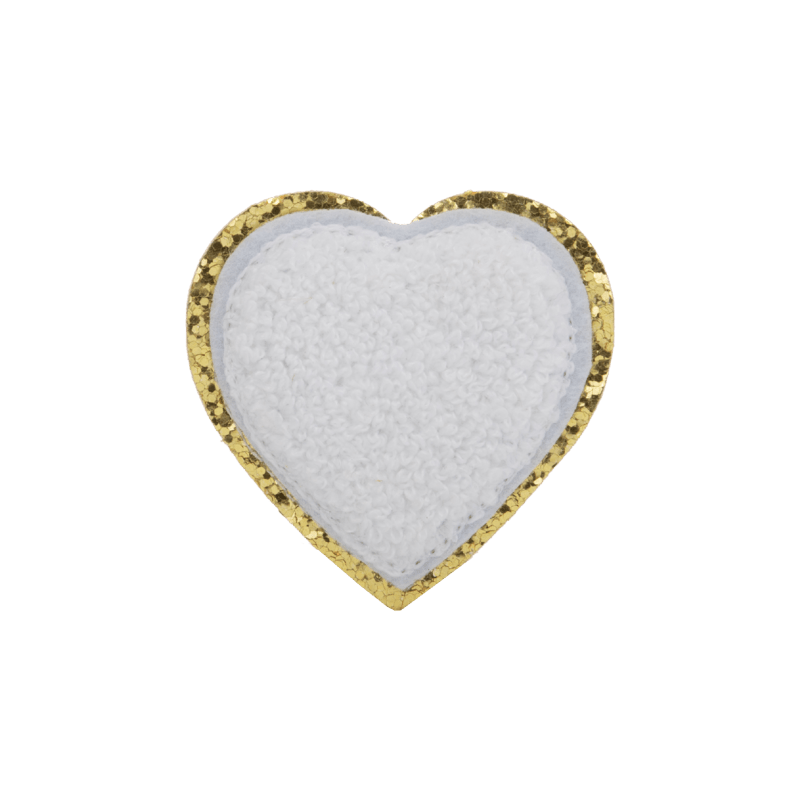 Heart Patch 4.5cm Gold Border